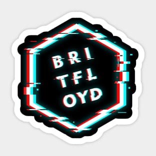 BRIT FLOYD POLYGON GLITCH Sticker